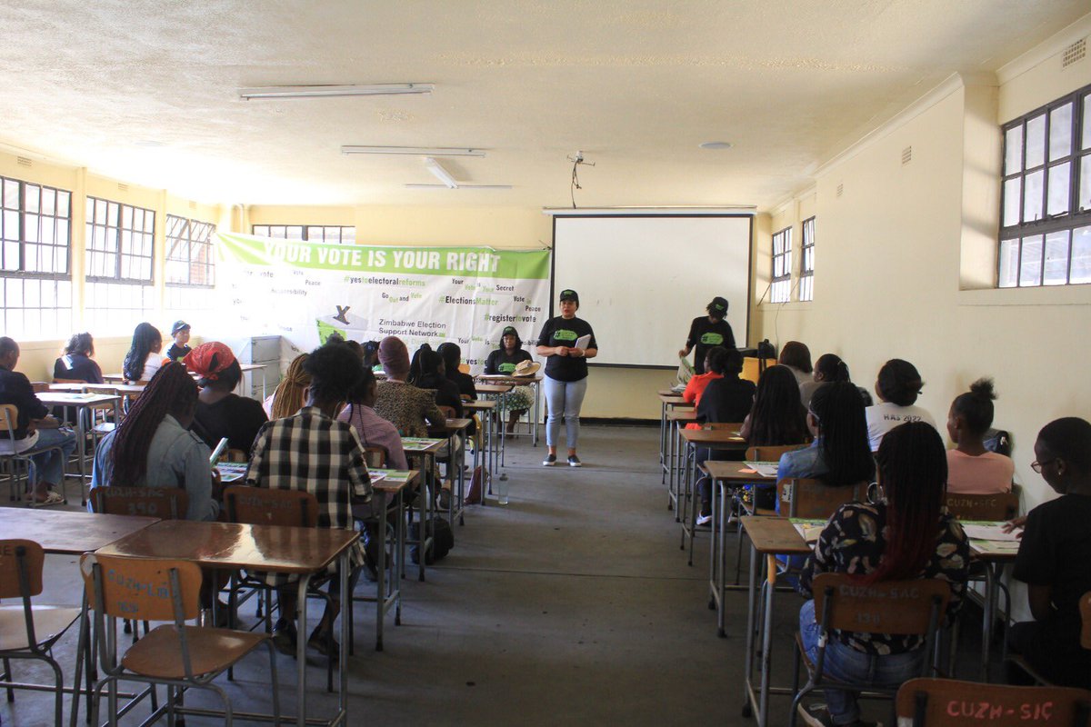 femalestudents's tweet photo. Happening today, voter education of female students at Catholic University with our partners @ZESN1 #SmartGirlsVote #SheVote #RegisterToVoteZW @ercafrica @ZimRightsLIVE @ZLHRLawyers @wlsazim @ladevzim @LHNewsZimbabwe @sallyncube @WCOZIMBABWE https://t.co/PVBmhkxn5m
