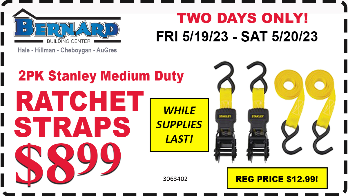 We 😍#FantasticFridays! Get this medium duty Stanley Ratchet Strap 2-pack for just $8.99! Fri/Sat only, while supplies last.