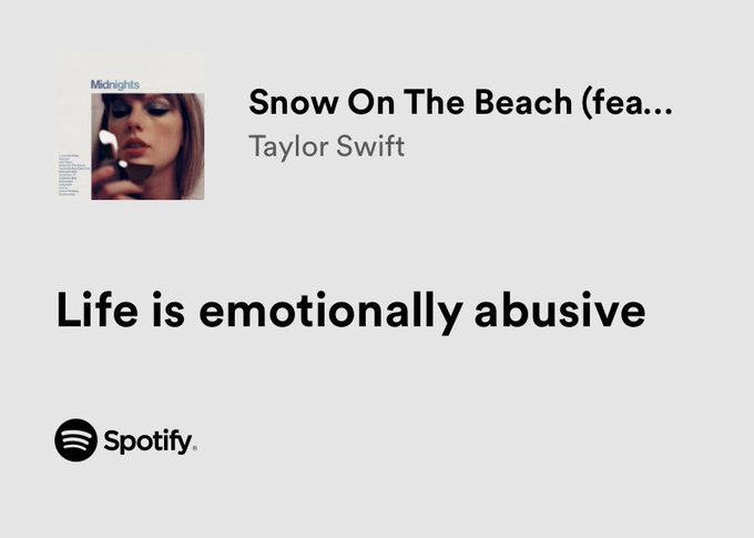 taylor swift / snow on the beach
