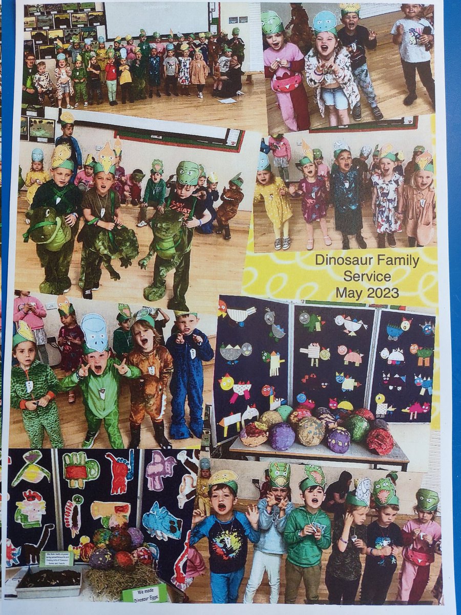The Reception children did a fantastic job with their Dinosaur Family Service 🦖. Da iawn pawb. #RSSarts #RSSwb