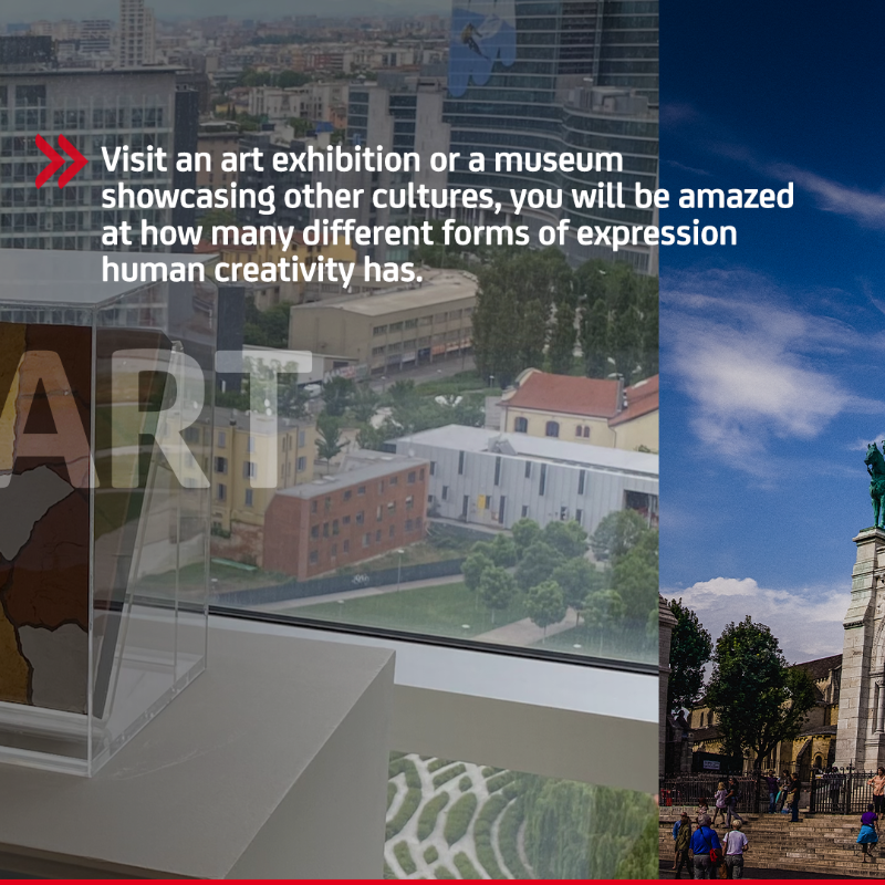 UniCreditEurope's tweet photo. ๐ #OurFuture: today we celebrate the World Day for Cultural Diversity for Dialogue and Development!
๐ On this special occasion we reflect on the value of culture and diversity, while our #UniCreditTowerโs spire will be lit up in yellow, violet, red, green and blue.