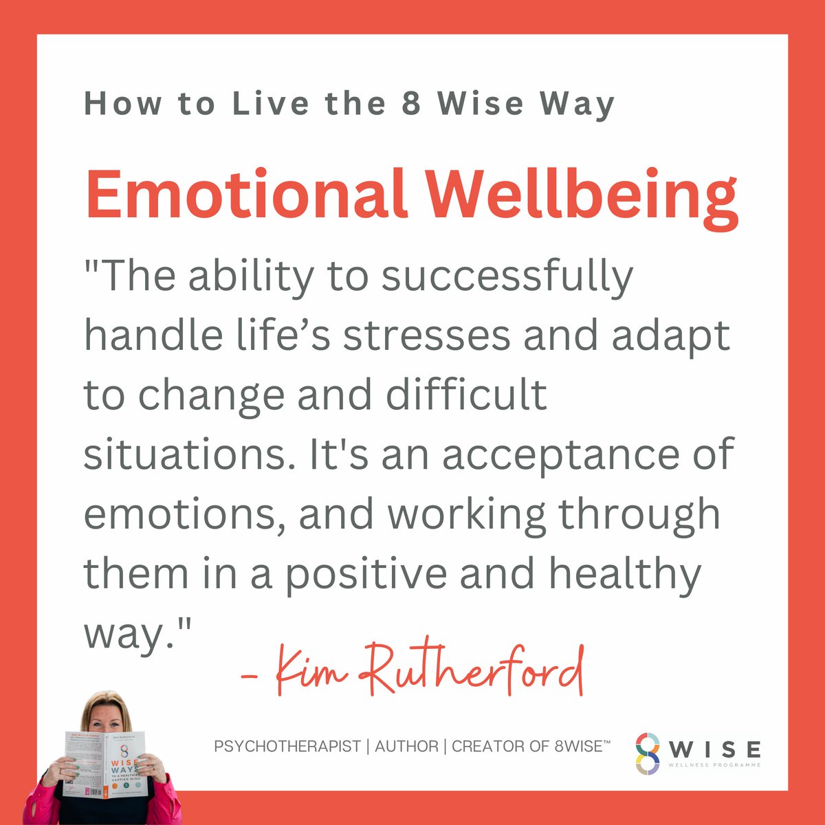 Live the 8 Wise Way and gain optimal emotional wellness, regulating your emotions and reframing your thoughts, leading to a healthier happier mind and improved quality of life.

#mentalhealth #mentalwellbeing #livethe8wisewat #8wise #selfcare #occupationalwellness