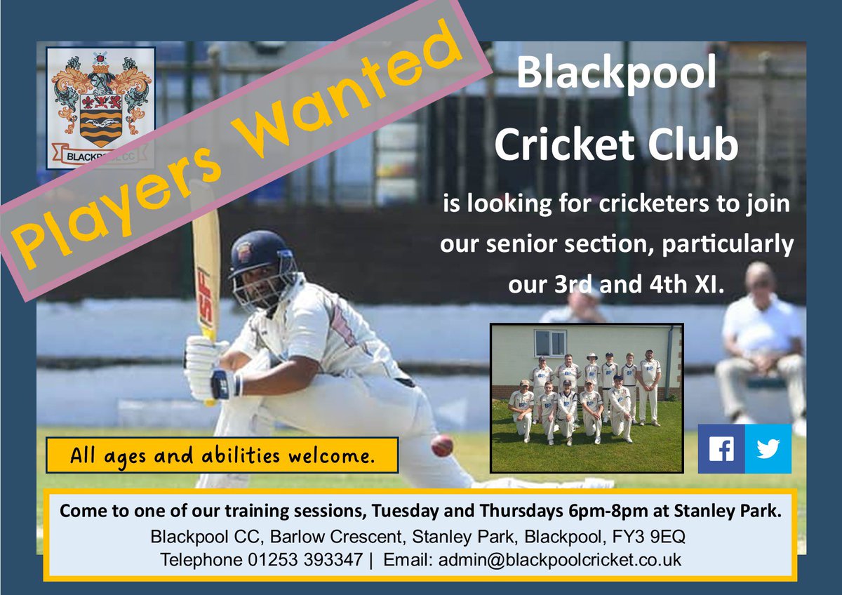 We are looking for more players at all ages. Get in touch via email, Twitter or Facebook if interested.