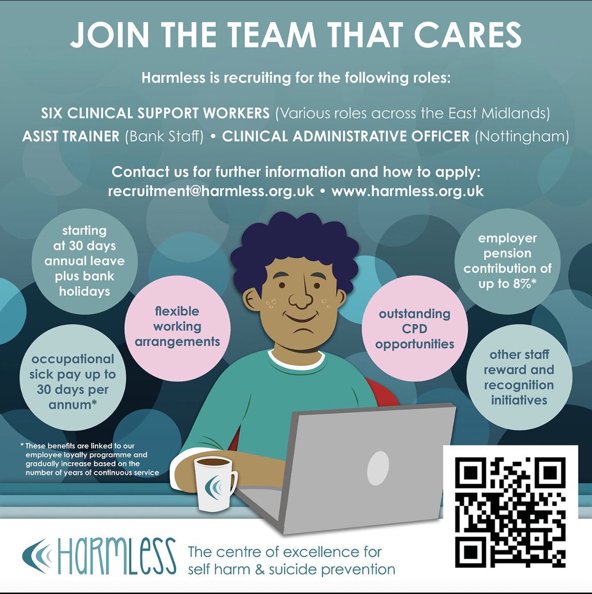 Harmless is hiring!

Join the team that cares! Harmless is person-centred in everything it does, from providing hope for our clients to supporting colleagues to fulfil their potential. 

Apply now: lnkd.in/eR5vE5d2

#NottinghamJobs #DerbyJobs #LeicesterJobs
