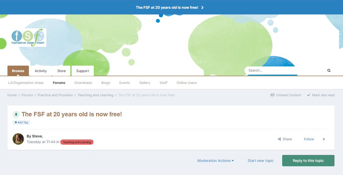 I've known my employers were forward thinking &amp; extremely generous for some time (they've been paying me for almost 4 years to provide completely free resources, support &amp; training to nurseries and schools).

This, however, is a really significant move:
eyfs.info/forums/topic/5…