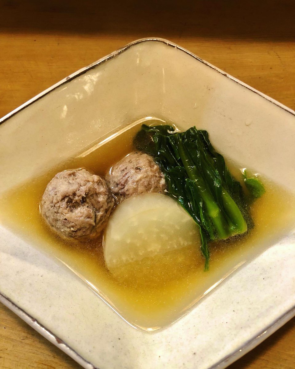 鰯のつみれと亀泉、かき揚げ天茶。晩酌 日本料理 和食 割烹日本酒