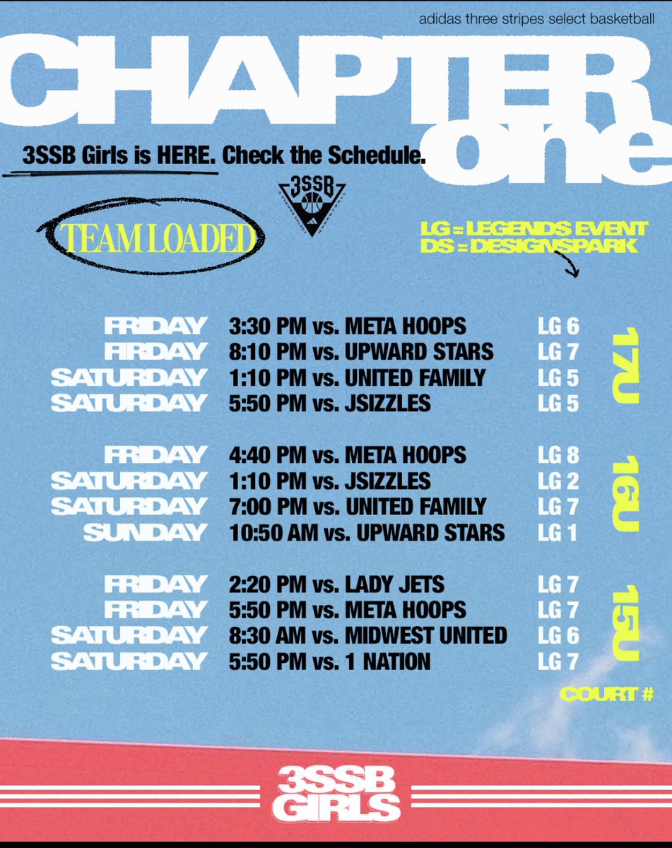 Coach Tweet Richardson (@coachtweet804) on Twitter photo My crew schedule for this weekend at Adidas 3SSB Chapter 1. Girls ready to Rock!!! #LadyLoaded #3SSBGirls #RememberTheWhy <a href="/adidasHoops/">adidas Basketball</a> <a href="/3SSBGCircuit/">3Stripes Select Basketball Girls Circuit</a> My crew schedule for this weekend at Adidas 3SSB Chapter 1. Girls ready to Rock!!! #LadyLoaded #3SSBGirls #RememberTheWhy <a href="/adidasHoops/">adidas Basketball</a> <a href="/3SSBGCircuit/">3Stripes Select Basketball Girls Circuit</a>