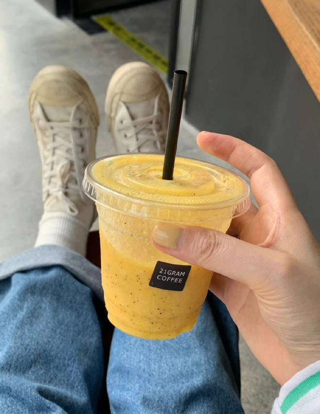 The mood is as sweet as this glass of juice