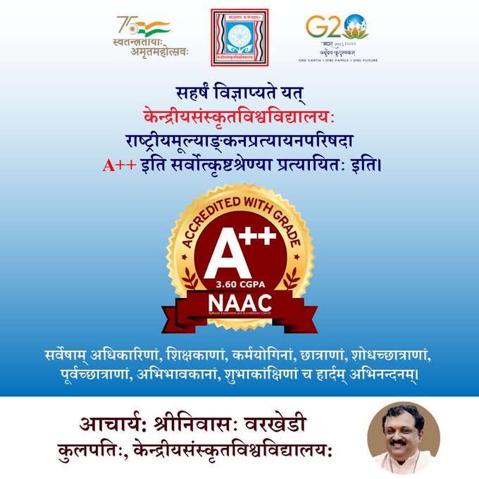 Heartiest Congratulations for Getting A++ Grade