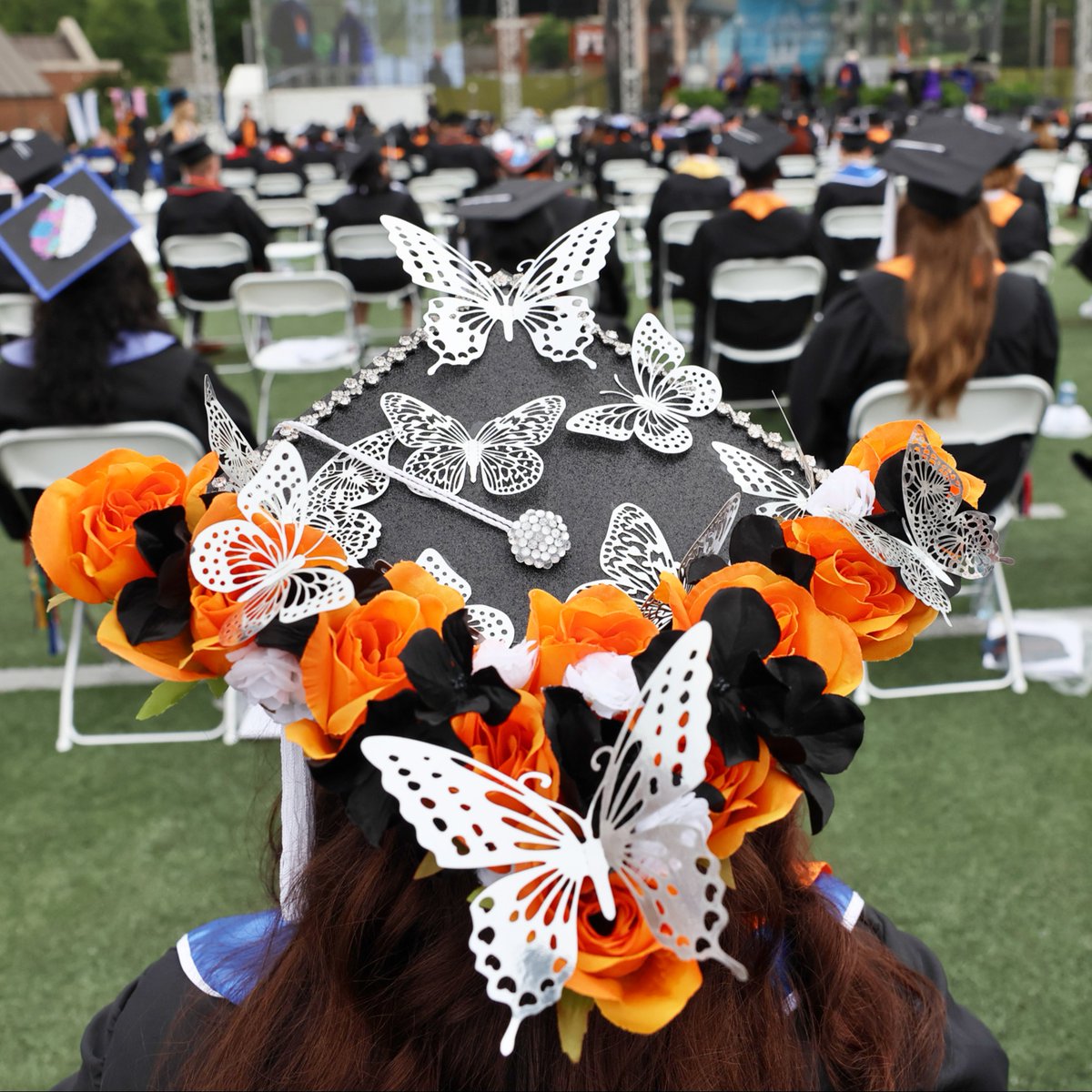 MercerYou's tweet photo. They understood the grad cap assignment ๐ ... #ClassOf2023 #Mercer2023 https://t.co/naECHQfOVM