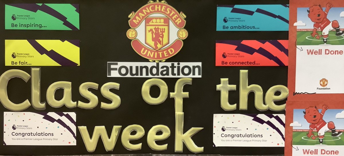 CloughSport's tweet photo. Well done to 🏆 Reception &amp; 3DL🏆for winning the @MU_Foundation Sports class of the week award @CloughPrimary .The trophy is for their amazing work in PE lessons 🏆@tamesidessp @PLCommunities https://t.co/QCvKOpOec1