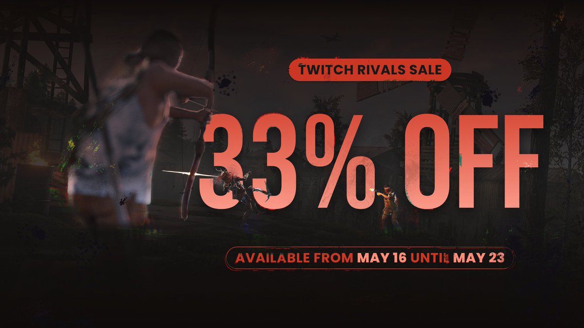 Rust is on sale till May 23rd!

Save 33% during the @TwitchRivals event.

Tune in!

twitch.facepunch.com

store.steampowered.com/app/252490/Rus…