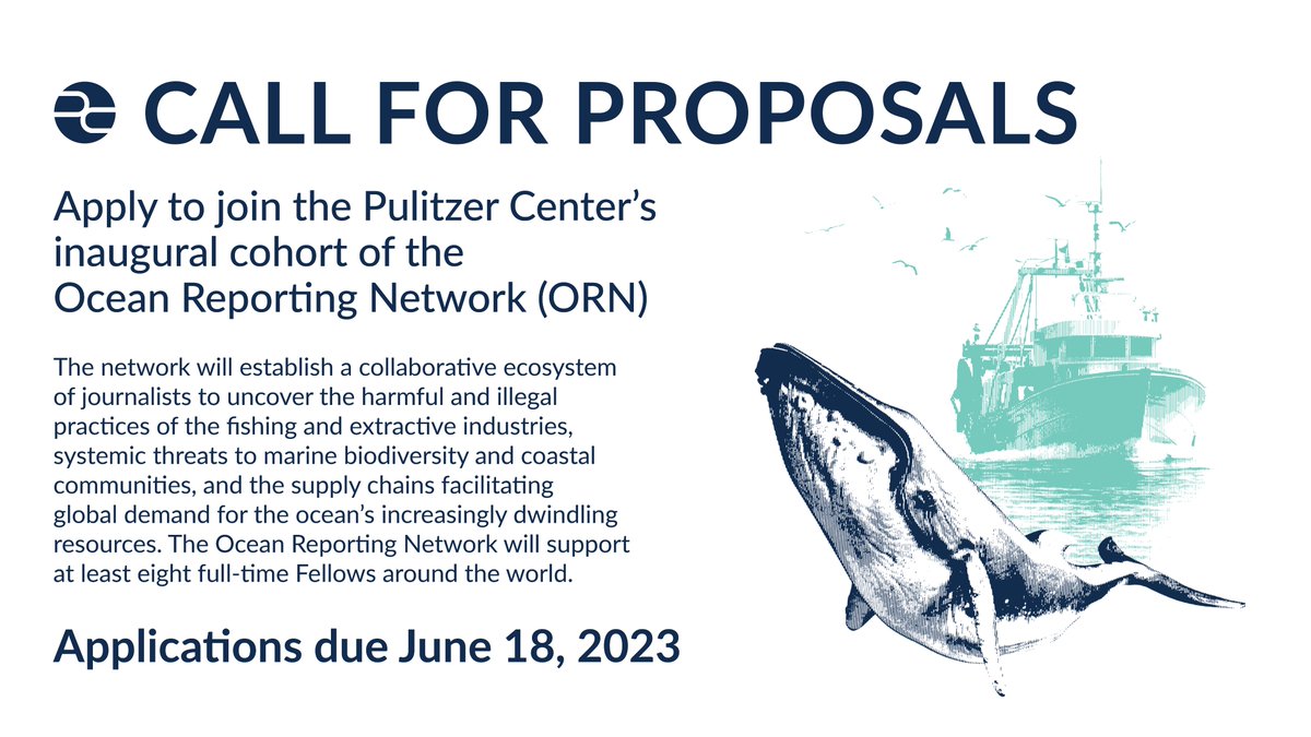 🌊 Applications are open for the Ocean Reporting Network (ORN)!

ORN will support, for one year, at least eight full-time Fellows across the globe.

ORN will better equip journalists with research capacity, data skills, and editorial mentorship.

Learn more in the 🧵 1/4👇