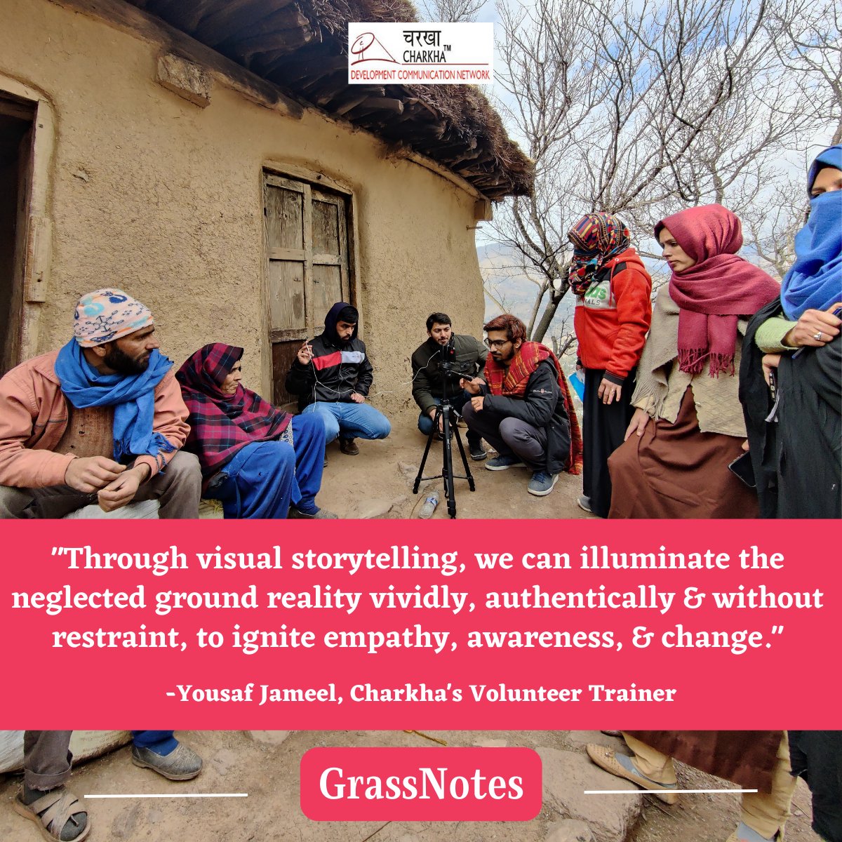 #GrassNotes | This week, we bring to you the story of Yousaf Jameel, Charkha’s Volunteer Trainer from the remote village of Poonch in Jammu and Kashmir. (1/7)

Read👇🏽

#AmplifyingUnheardVoices #LocalNewspapers #VoiceOfTheCommunity #PressingIssues

@GReportIndia @ChetnaKVerma