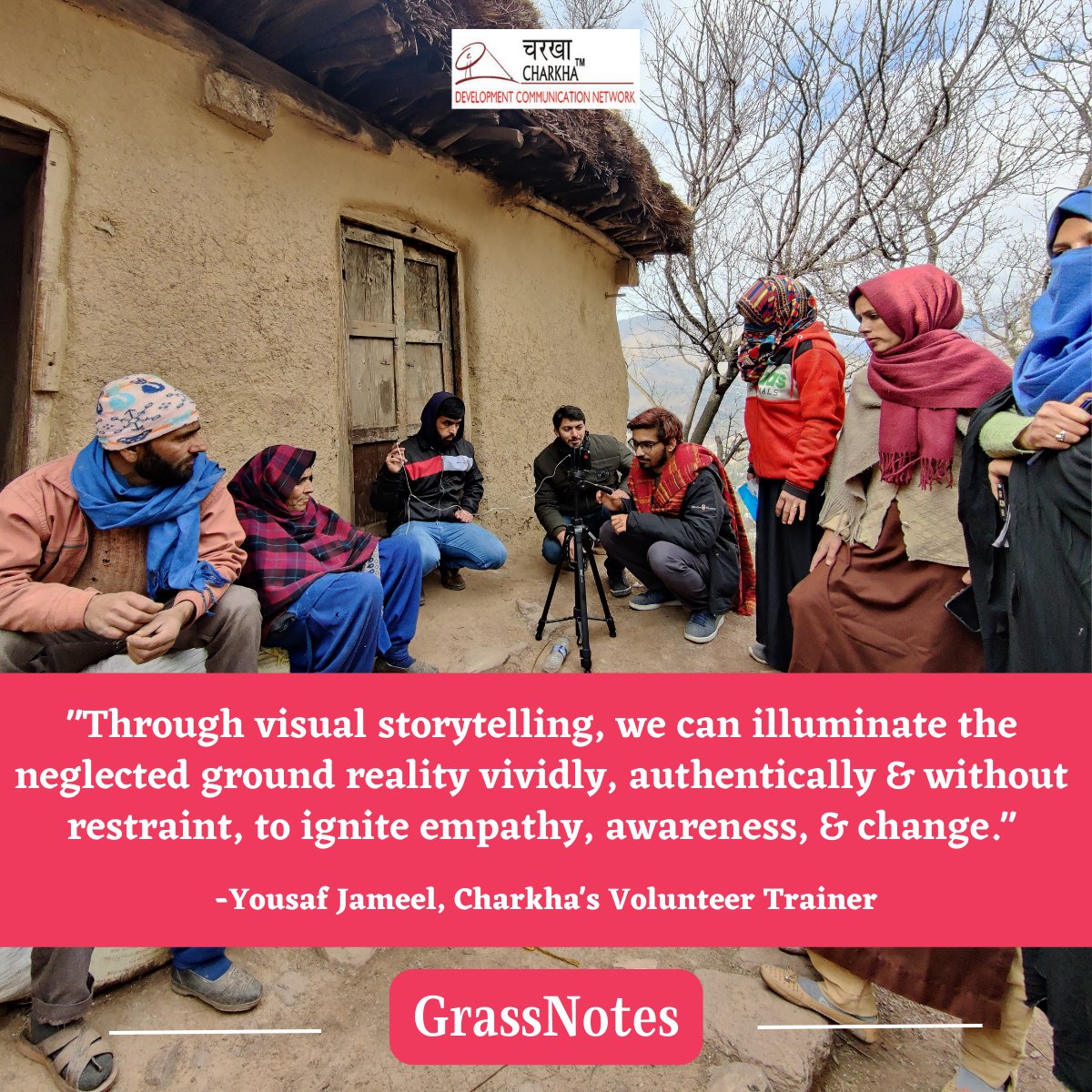 CharkhaFeatures's tweet photo. #GrassNotes | This week, we bring to you the story of Yousaf Jameel, Charkhaโs Volunteer Trainer from the remote village of Poonch in Jammu and Kashmir. (1/7)
Read๐๐ฝ
#AmplifyingUnheardVoices #LocalNewspapers #VoiceOfTheCommunity #PressingIssues
@GReportIndia @ChetnaKVerma https://t.co/wluSPcWTQ1