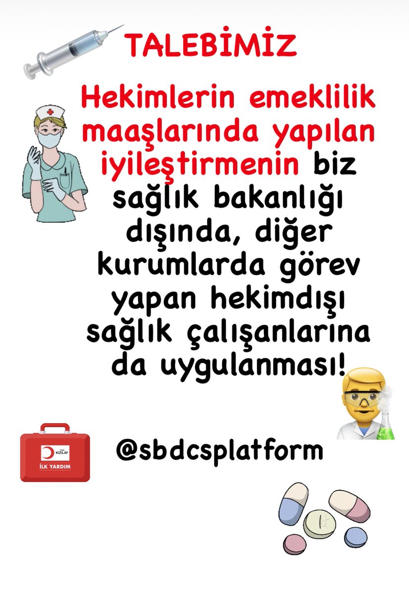 Sadece sağlık bakanlığı degil Tüm Kamu Sağlıkcılarına buyuk bir haksızlık var, bize ses olunuz.@sbdcsplatform  <a href="/sagliksen/">SAĞLIK-SEN</a> <a href="/MemurSenKonf/">Memur-Sen</a> #üveysağlıkçı
#bizdesağlıkçıyız
 #DoğruAdamlaYolaDevam