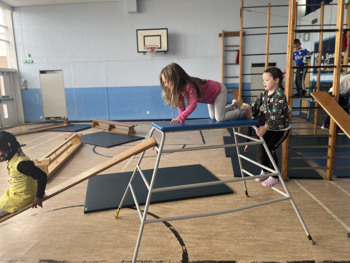 P1atCanalView's tweet photo. P1 had lots of fun today doing gymnastics to round off our health week. What a week full of fun! Thank you so much @MissRussellCV for organising. Ask us what our favourite activity was! #CVHealthWeek23 https://t.co/IkJTQssC6L