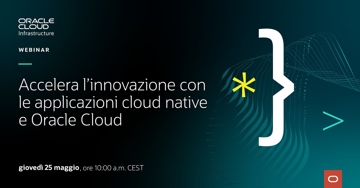 Il 25 maggio, durante il webinar, saranno passati in rassegna tutti i servizi che #Oracle Cloud mette a disposizione degli #sviluppatori in ambito #cloud native. Registrati adesso: social.ora.cl/6011OcndL