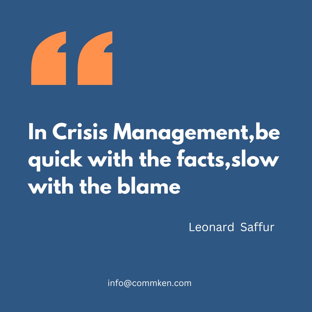 CommkenAfrique's tweet photo. The role of factual information is complex because it shapes the crisis management plan and facilitates the crisis response activities
#crisismanagement #CommkenAfrique
#earthquake #BabuOwino #RashidEchesa #ksh #IntelligenceCommittee #Nakuru #Unfat #Eric #PCSMudavadi #Rono https://t.co/5OU88q3OCZ