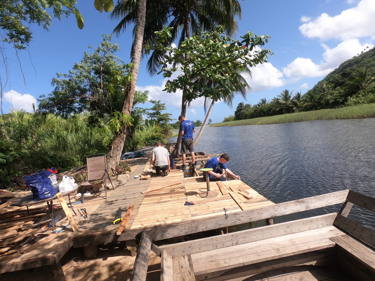 NorthLindsey's tweet photo. Our #Construction students have completed the decking they have been building as part of their international work placement in Saint Lucia.

They actually recycled pallets to create this decking, doesn’t it look great? https://t.co/Tz9BjDVQgD