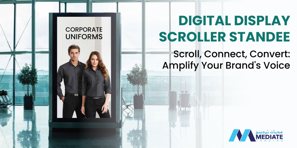 mediate_qa's tweet photo. Catch attention with our digital display scroller standee and watch your brand's voice transform into results!

#digitaldisplayscroller #displayscroller #digitaldisplay #displaystandee #displaybanner #uniforms #bespokeuniforms #Qatar #mediatetrading #dohaqatar #qatarbusiness https://t.co/rTcxbDVHvh