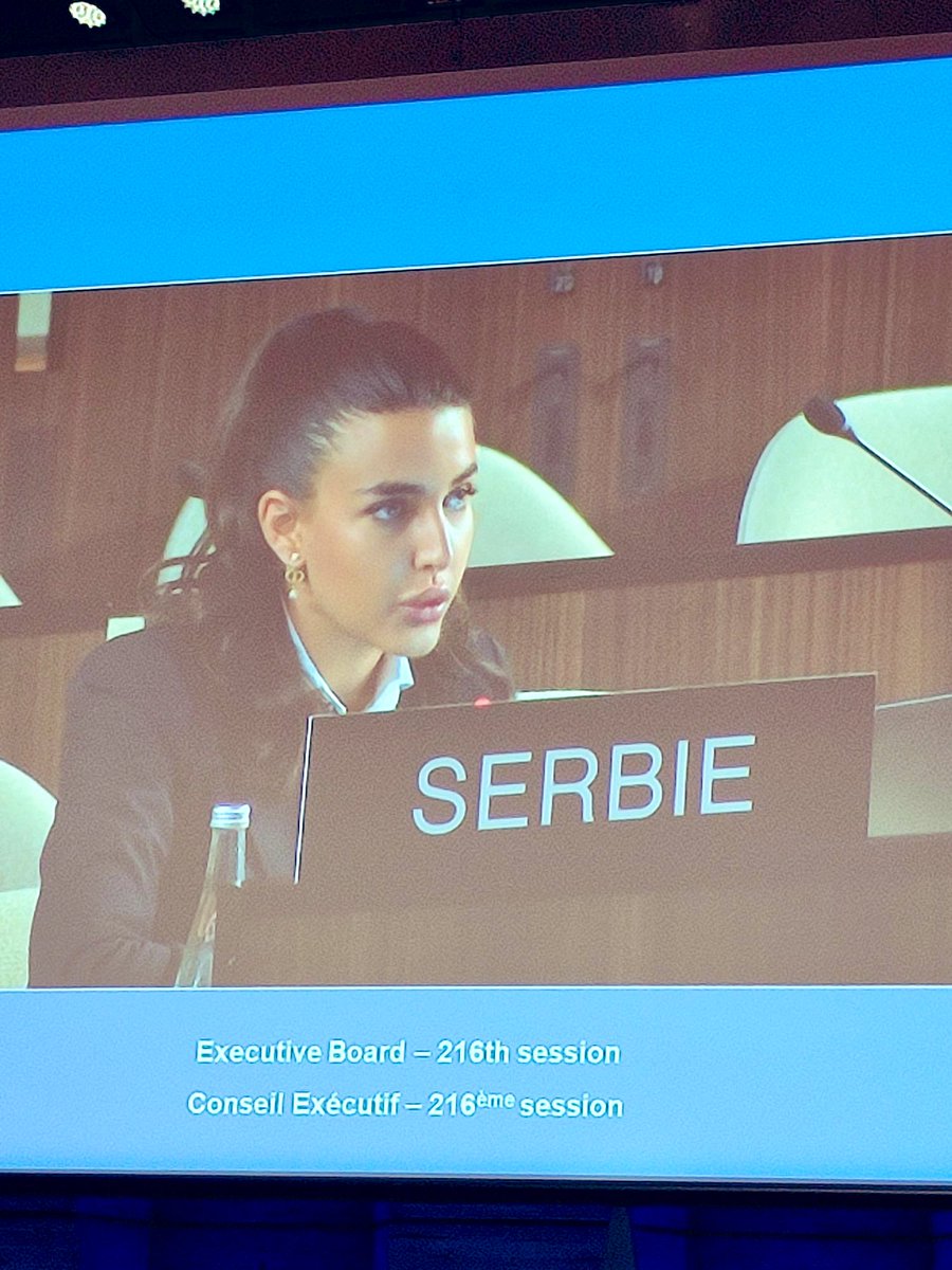 During the #PX Commission of 216th #EXB of @UNESCO we pointed out that  Declaration of #MONDIACULT2022 Conference is important in determining the direction of cultural development within Agenda 2030 & beyond.#Serbia🇷🇸remains committed to promoting #culture as a global public good