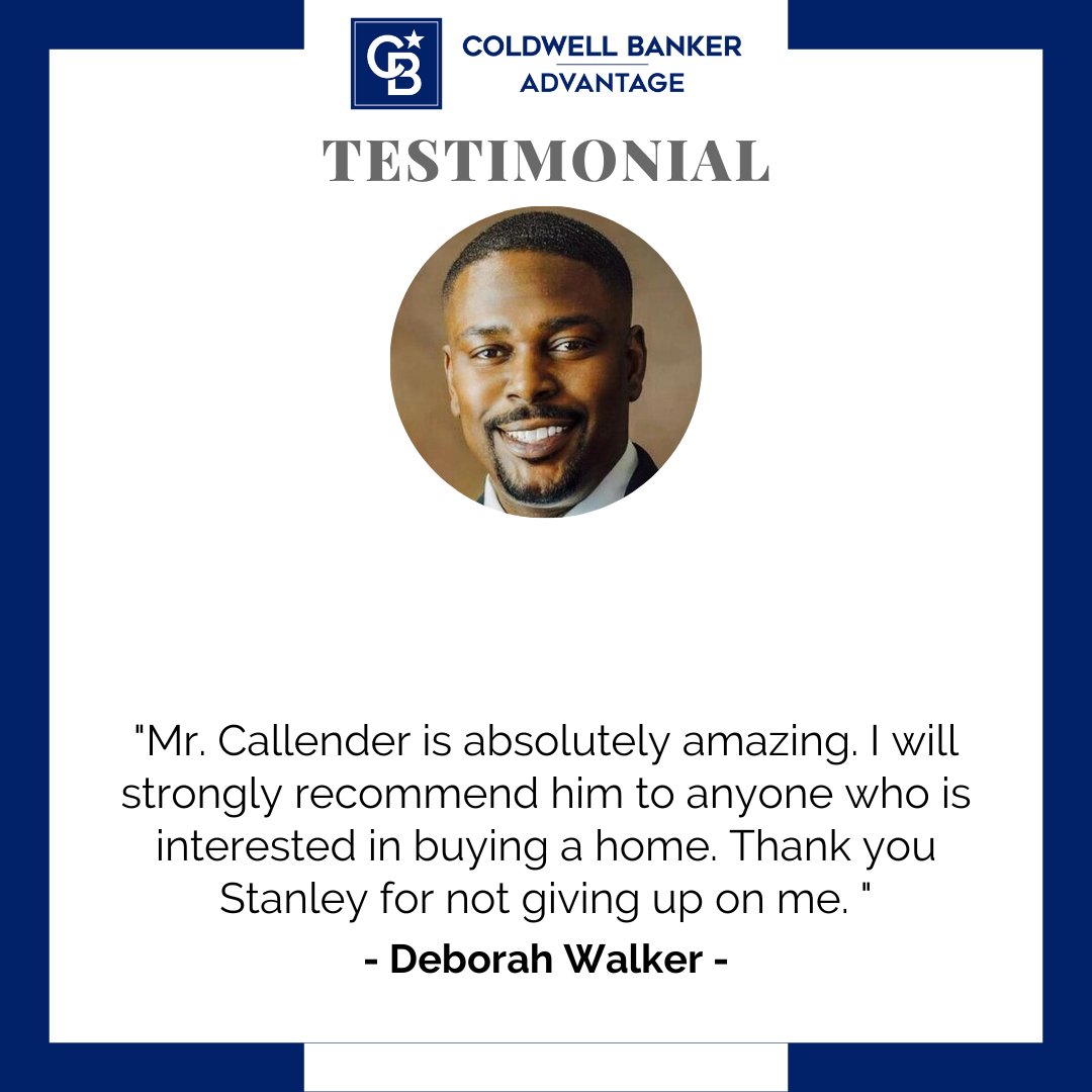 Congratulations on a great testimonial Stanley Callender! If you are in the market to buy or sell a home, contact him today at (910) 333-3838 #HomesCBA #ColdwellBankerAdvantage #FayettevilleRealEstate #FayettevilleNorthCarolina #HomeBuying #HomeRenting #HomeSelling #Realtor