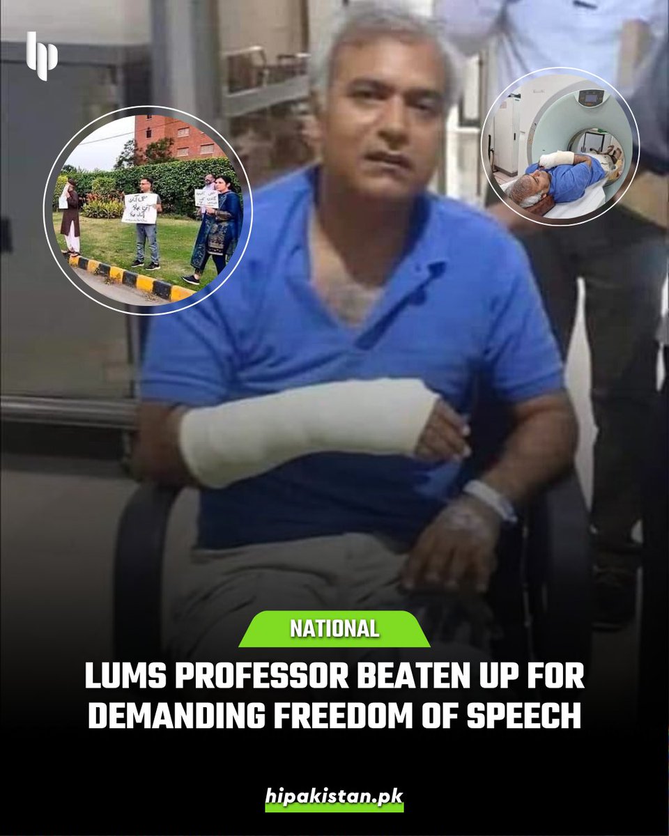 hipakistanpk's tweet photo. LUMS professor Muhummad Tariq alleges assault and injuries for peacefully protesting with his children and advocating for constitutional rights.

#LUMS #MuhammadTariq #PunjabPolice #PunjabGovernment #viral #BreakingNews #hipakistan https://t.co/rkppKywJ9y