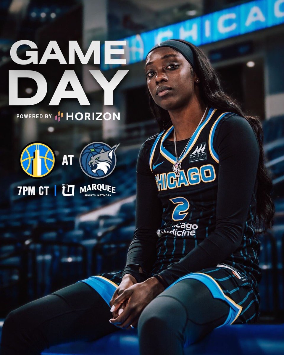 chicagosky's tweet photo. WE BACK.

🆚 @minnesotalynx
⏰ 7PM CT
📍 Target Center
📺 @wciu, @WatchMarquee 

#skytown https://t.co/Hbviff8ZOY