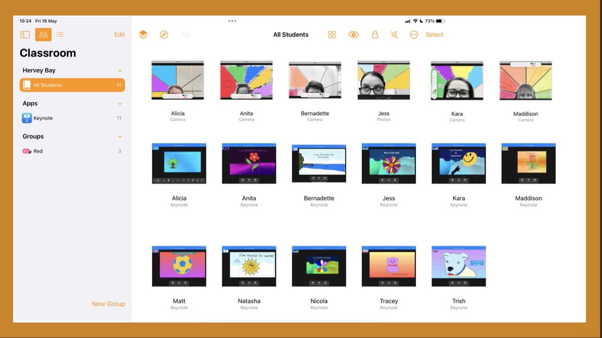 julpar75's tweet photo. #techlearningcollective
iPad Creativity Lab - Hervey Bay w @tech_play_teach
Teachers as students - Teachers as Learners!
@Appleedu Classroom is such an easy way to gather evidence of Ss learning #exittickets, deliver feedback & showcase Ss work. #screenshot
#inspiredbyit https://t.co/KgNOJrZUeE