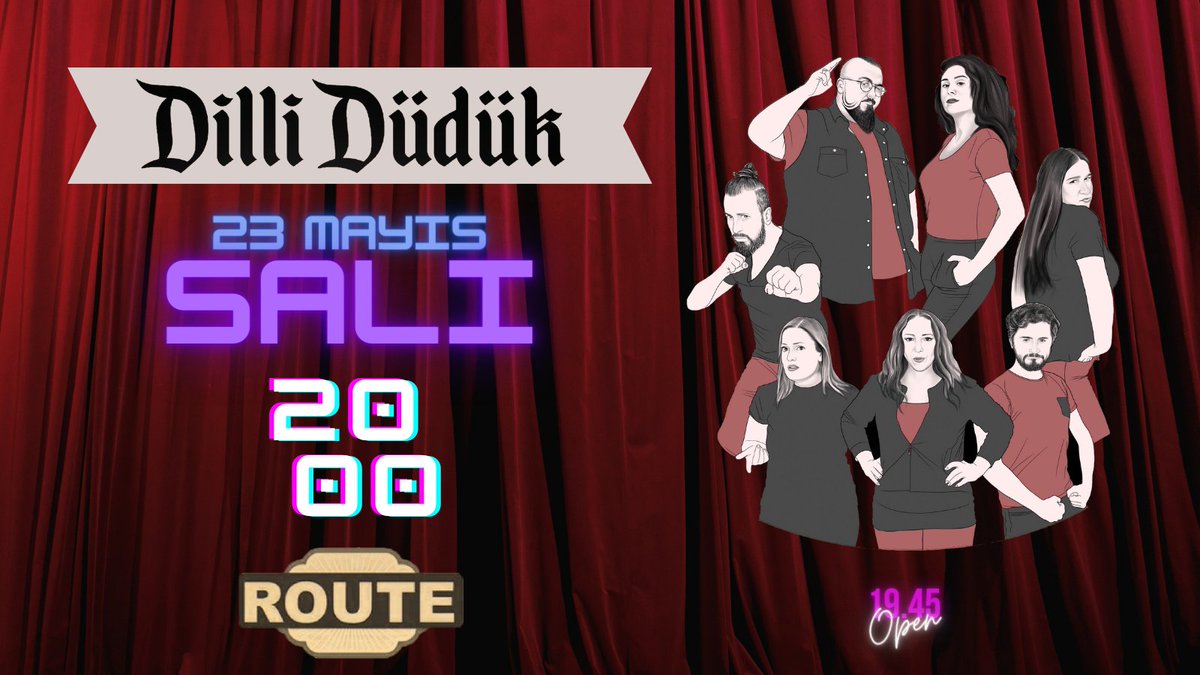 Sahneye ve Sanata 🎭 
23 Mayıs 20.00'de Route Sahne'de 🌱