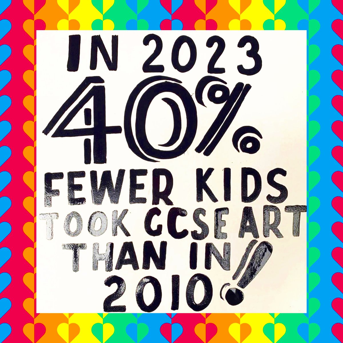 FOLLOW YOUR HE-ART: just read this sad statistic (via @HollyLTucker/@BobandRoberta). Without the opportunity to explore creativity, there would be no @ceramicaclaygate, a place where so many of you love to come & escape through art; if ART is where your HE-ART is, FOLLOW IT! ♥️