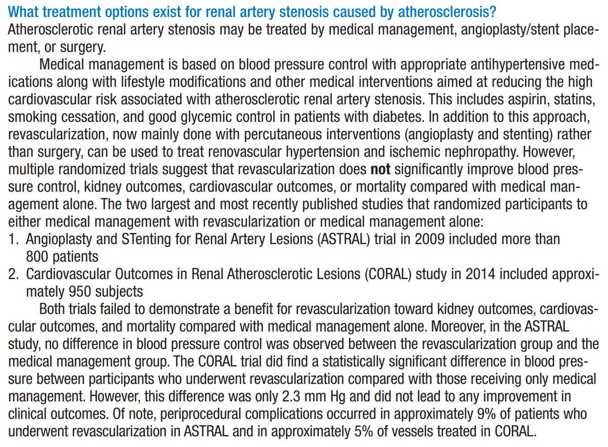 edgarvlermamd's tweet photo. Renal Artery Stenosis: Treatment #Nephpearls #NephSecrets
https://t.co/5hDEs1mObG https://t.co/YqqhaFWQ8r