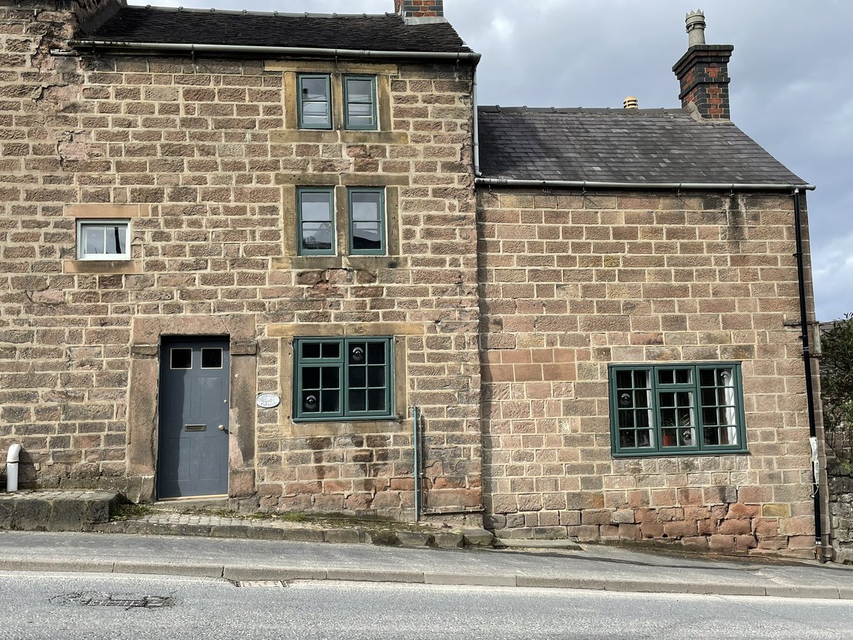 Churchman_A's tweet photo. Underway with a new project on The Hill in Cromford. Repointing with quite a bit of stone replacement and repair. #stone #stonemasonry #lime #repointing #Derbyshire https://t.co/KLVe1WoAw5