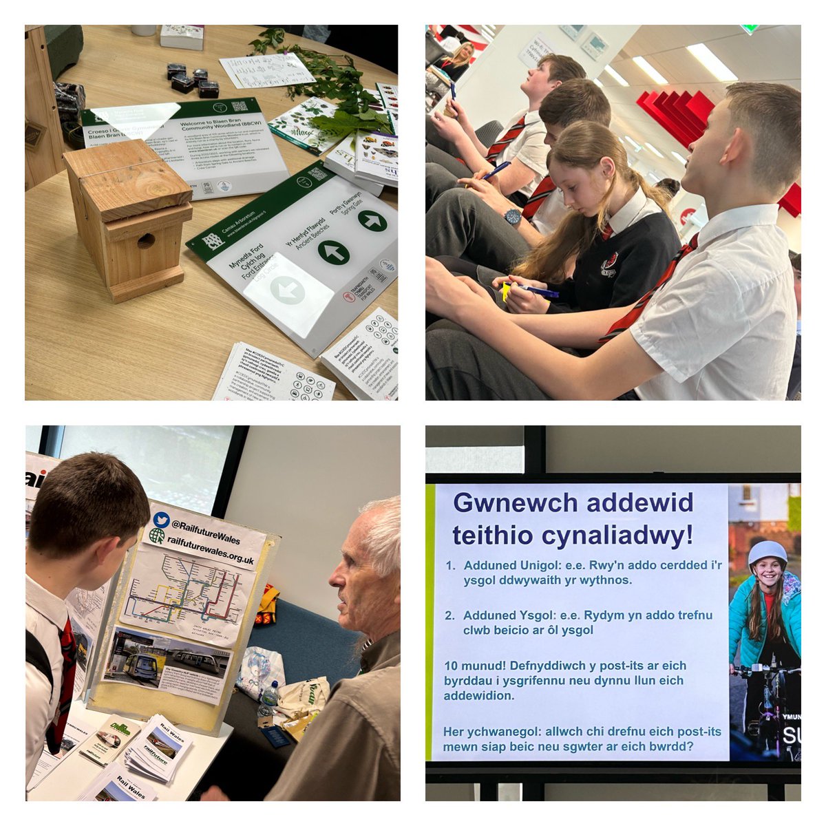 IsbwyllgorEco's tweet photo. Gweithgareddau diddorol iawn i aelodau o’r Is-bwyllgor Eco gyda @SeneddIeuenctid a @transport_wales - Diolch am y gwahoddiad i ddisgyblion @Cwmrhymni i ymuno yn y trafodaethau #DinasyddionEgwyddorolGwybodus 🌎 https://t.co/mcdL03gifE