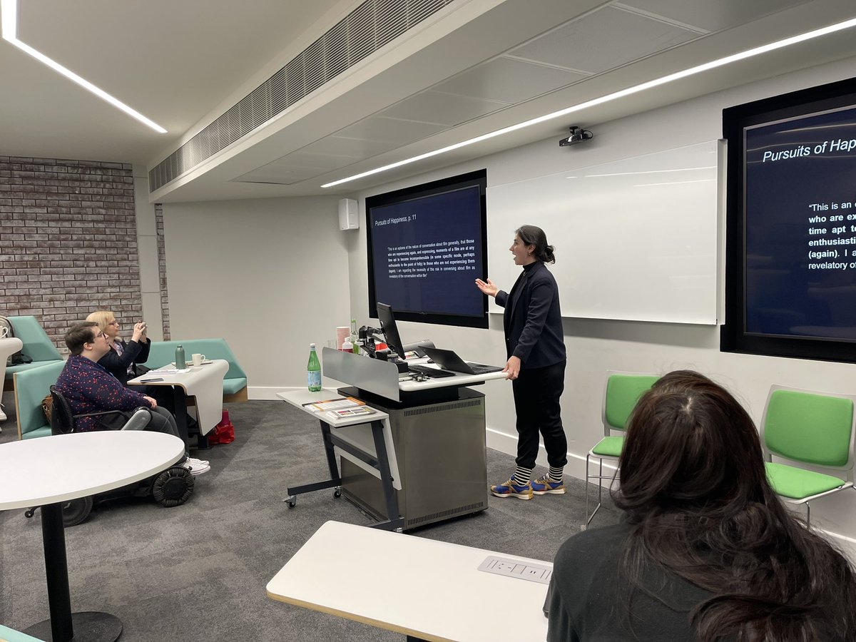 Cavell_love's tweet photo. Photos from @InlandVampire’s earlier presentation ‘Togetherness Through (Online) Film Criticism’ — a Cavellian perspective on the world of online cinephilia, from ASMR videos to film ending explanations https://t.co/h7uuaFyoLF