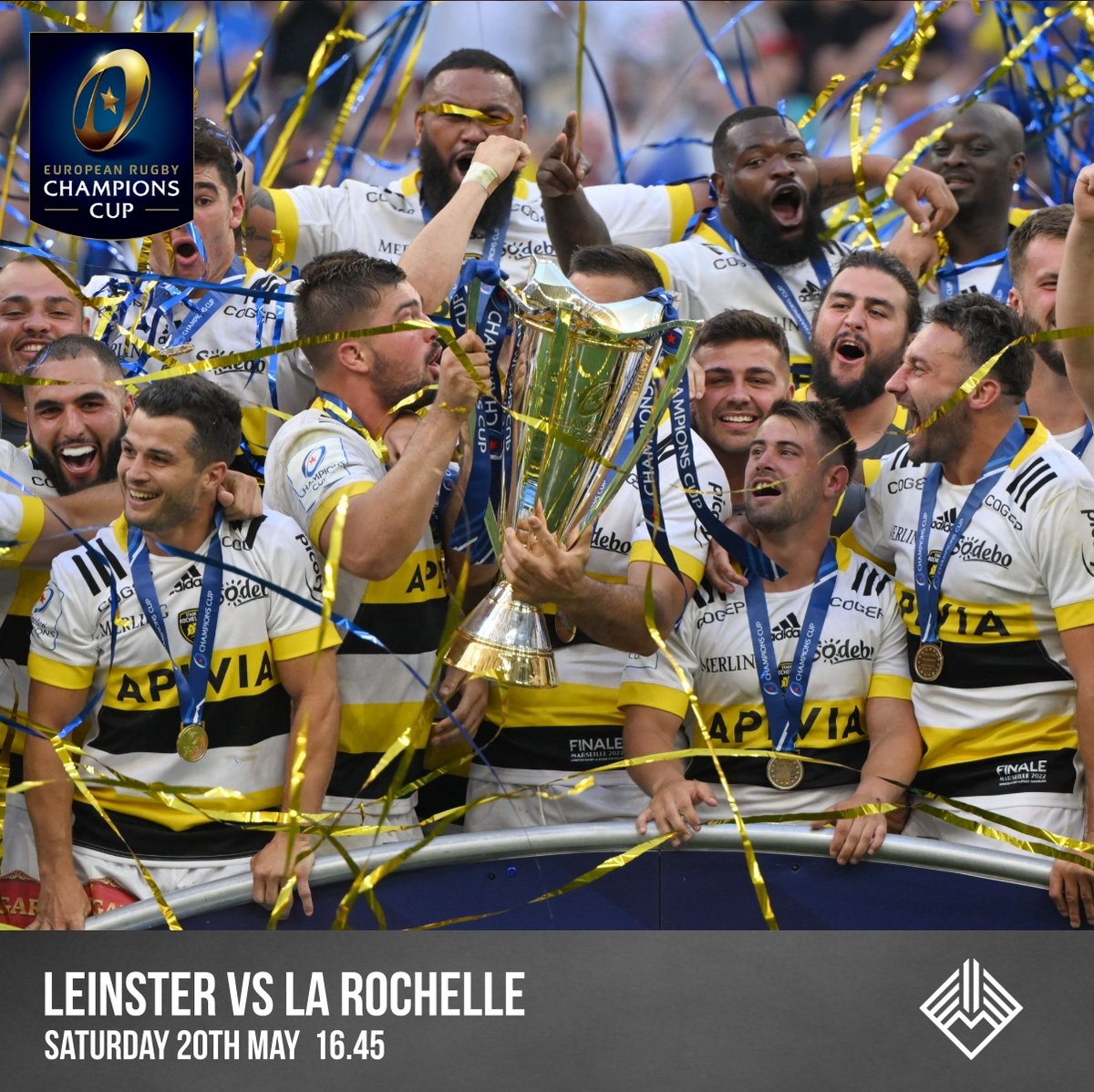 Tomorrow sees a repeat of last years European Champions Cup Final where La Rochelle won, can Leinster do it this time on home turf? 🇮🇪 v 🇫🇷 

Book now to watch with us! elevensbargrill.com/contact-us/