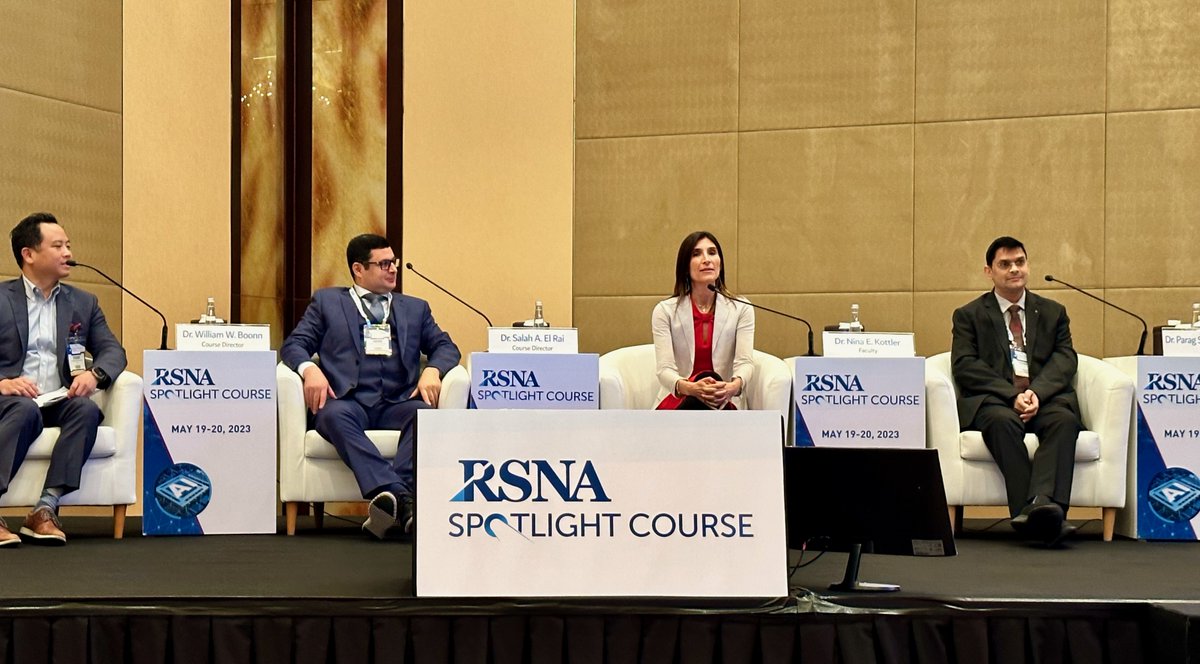 Excited and honored to co-direct the inaugural @RSNA Spotlight Course in Dubai in collaboration with @Radiology_UAE! Looking forward to lectures and discussions from @RadKottler, @ryankleemd, @AhmedElSerafi, @drsamirelmasri & more! #RadAI #RadML #RSNASpotlight #RSNAI