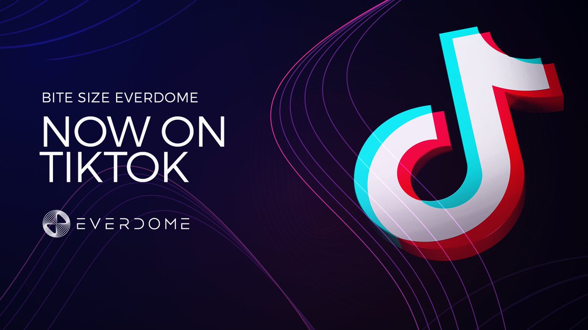 humainweb3's tweet photo. Everdome’s official TikTok channel is up &amp; running.

Come check out our bite-size content about Everdome, the metaverse &amp; beyond.📣📹

Jump in 👉https://t.co/9U6qvq8vyx

#TheJourneyHasBegun https://t.co/BBs0jWFoIT