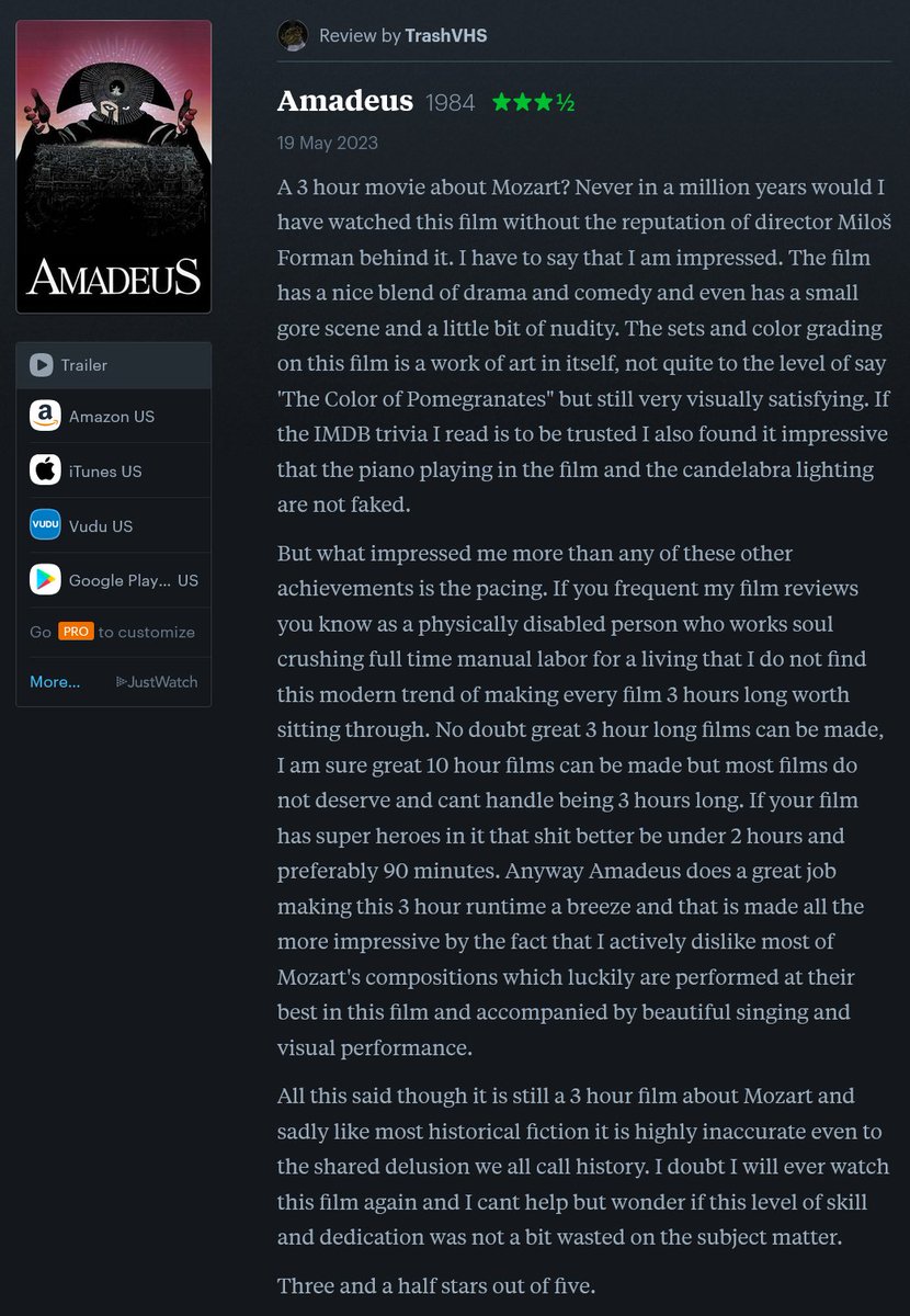 My ★★★½ review of Amadeus (1984) on @letterboxd: boxd.it/4gq9oJ #MilošForman #1980s #FirstTimeWatch #FilmTwitter