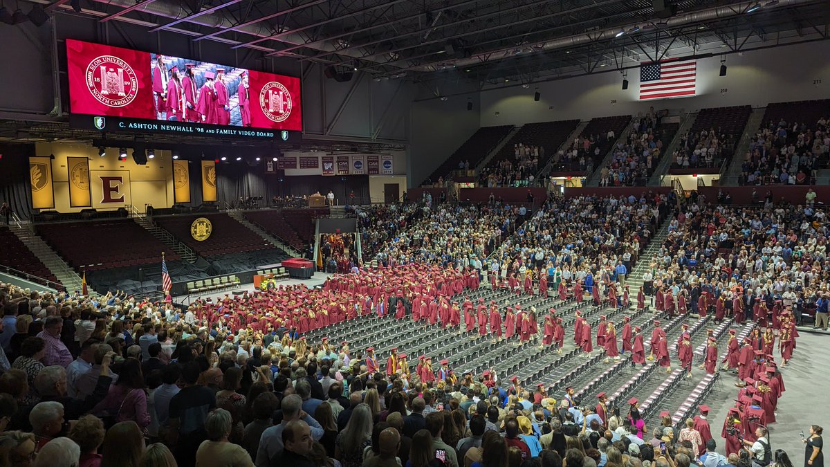 elonuniversity's tweet image. 🎉 Excitement is in the air for #Elon23! The first #ElonGrad ceremony is underway! 🎓 

Ready to celebrate these @elon_cas &amp;amp; @elon_ed seniors!