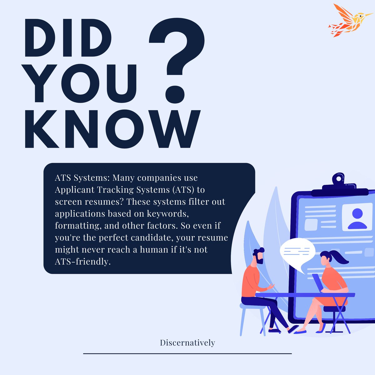 discernatively's tweet photo. DID YOU KNOW?

#Discernatively #JobSearchMastery #CareerGrowth #DreamJobUnlocked #CareerGoals #Networking #HiddenJobs #ATSResume #OnlinePresence #JobHunt #Motivation #DreamJob #CareerAdvice #JobMarket #JobSeekers #JobTips #ResumeTips #CareerCoaching #PersonalBranding #Employment https://t.co/G5DccAdtap