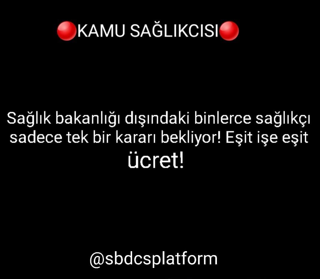 Kamu kurumlarında çalışan sağlık meslek mensupları mağduriyetlerini dile getiriyorlar, Lütfen bize destek olunuz.Sesimiz olunuz,
Saglıkçı heryerde saglıkçı, 
Eşit İşe esit ücret ve haklar,,,,@sbdcsplatform <a href="/sagliksen/">SAĞLIK-SEN</a> <a href="/turksagliksengm/">Türk Sağlık-Sen</a> #üveysağlıkçı #bizdesağlıkçıyız
