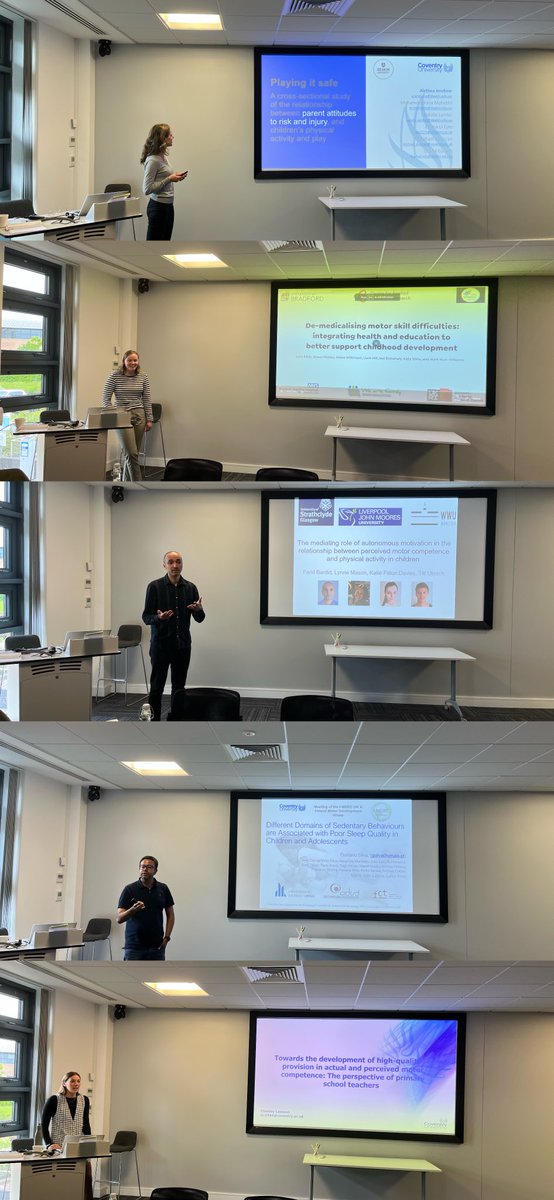 Morning sessions are spectacular chair by @matteo_crotti We have five researchers from Australia, UK, Portugal, and Scotland to talk about  various areas related to children's motor competence and physical activity. Congratulations to all! @MikeDunky @IMDRC_MotorDev @CovUni_SELS