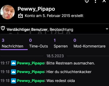PicturesSick's tweet photo. #kompetentundfreundlich #kompetentfreundlichchanti

@push_twitch 

@TwitchDE
#HateSpeech #Mobbing Kriegt eure Primitiven Mods unter Kontrolle bei KompetentundFreundlichChanti oder verschwindet aus der Öffentlichkeit. https://t.co/pKHCYIKwGM