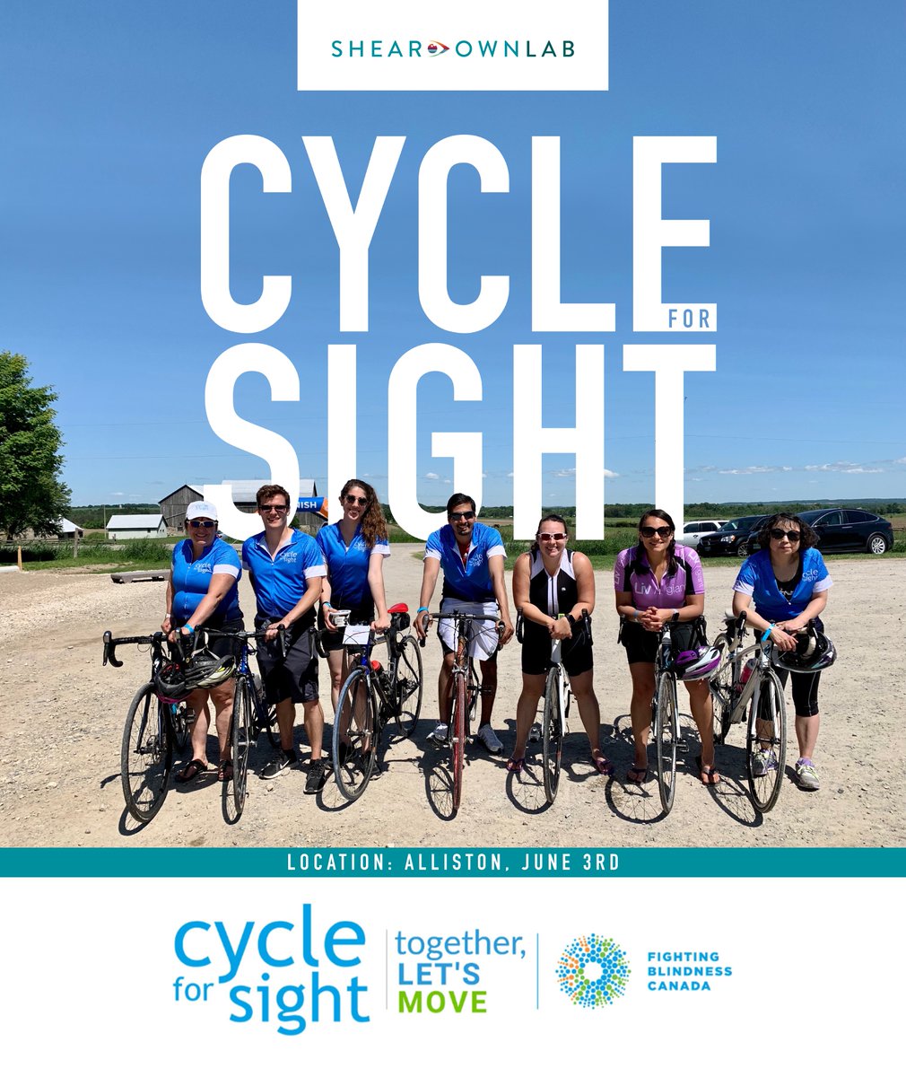 On June 3rd, The Sheardown Lab will be riding and raising funds to give millions of Canadians, who are living with vision loss, access to vision saving treatments. To make a secure online donation just click this link. fightingblindness.akaraisin.com/ui/cycleforsig…
#CycleforSight #FightingBlindness