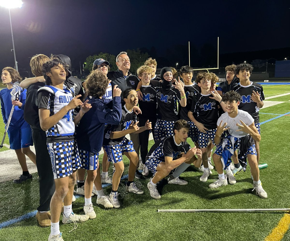 MillburnMSPrin's tweet photo. Big Win last night!!! Congrats to the 8th Grade Boys Millburn Lax Team!  8th Grade Teachers showing support!!! @SuptBurton @millburnschools https://t.co/P7GEPkBqPw