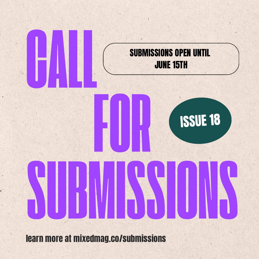 MixedMag's tweet image. For the first time, Mixed Mag is publishing work in Portuguese! We’re open for submissions until June 15. Send us your work at submissions@mixedmag.co