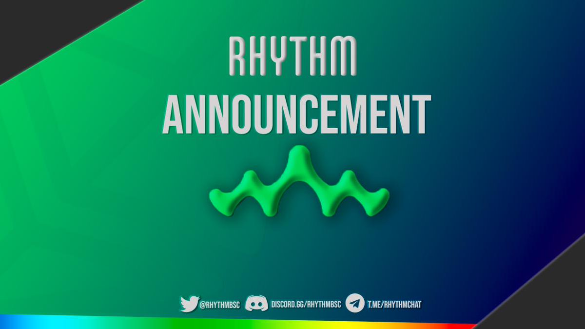 RhythmBSC's tweet photo. Greetings, #TeamRhythm!
We're excited to announce a special giveaway to accelerate and celebrate the V2 claim process! Here's your chance to win a share of $1000!
We have a total of 10 prizes, each consisting of $100 worth of $RHYTHM V2 tokens.
The winners will receive their winnings as an airdrop directly into their wallets that hold their V2 $RHYTHM tokens.
Participation couldn't be easier! Just claim your V2 tokens at https://t.co/q9K3q096f4
The clock starts ticking from this moment, with the giveaway wrapping up in just 7 days! Seize the moment, and good luck to all of the community!