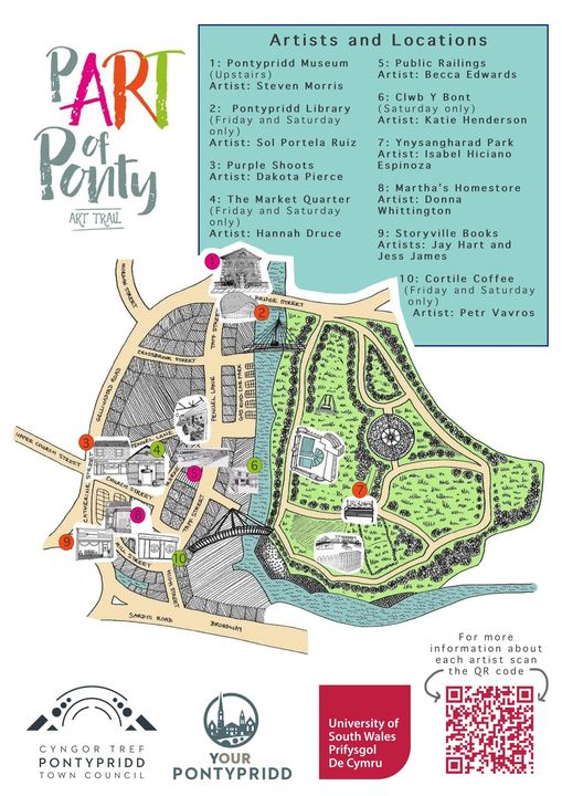 Mae’n Llwybr Celf Ponty penwythnos yma! Ar gyfer eich ymweliad cyntaf ar y llwybr, dewch i <a href="/pontymuseum/">Amgueddfa Pontypridd Museum</a> i weld gwaith Steven Morris yn y digwyddiad rhad ac am ddim hwn. #Pontyarts #PArtofPonty #Localartists
<a href="/PontyTC/">PTC</a> @YourPontypridd <a href="/UniSouthWales/">University of South Wales</a>